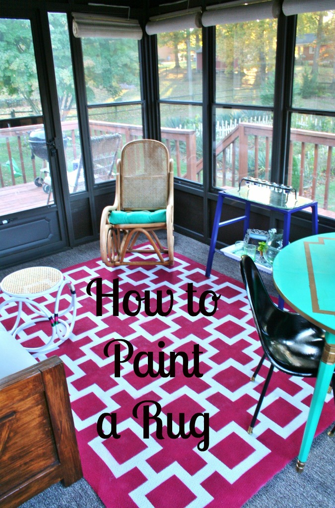 Painting A Rug, How To Paint An Outdoor Rug