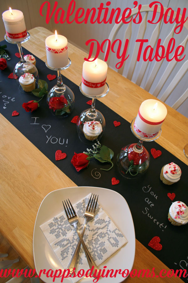 DIY Valentine's Day Table Decorations, Settings, and Centerpieces