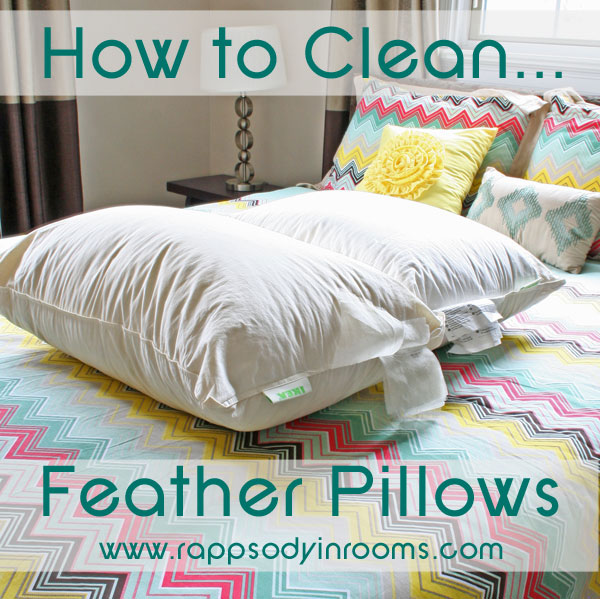 How to Clean Feather Pillows | www.rappsodyinrooms.com