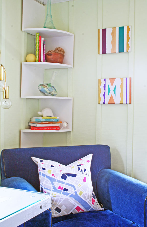 How to Paint a Geometric Canvas | www.rappsodyinrooms.com