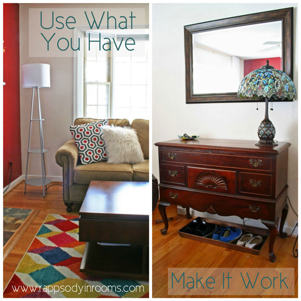 Using What You Have and Making It Work Moments In The Living Room | www.rappsodyinrooms.com