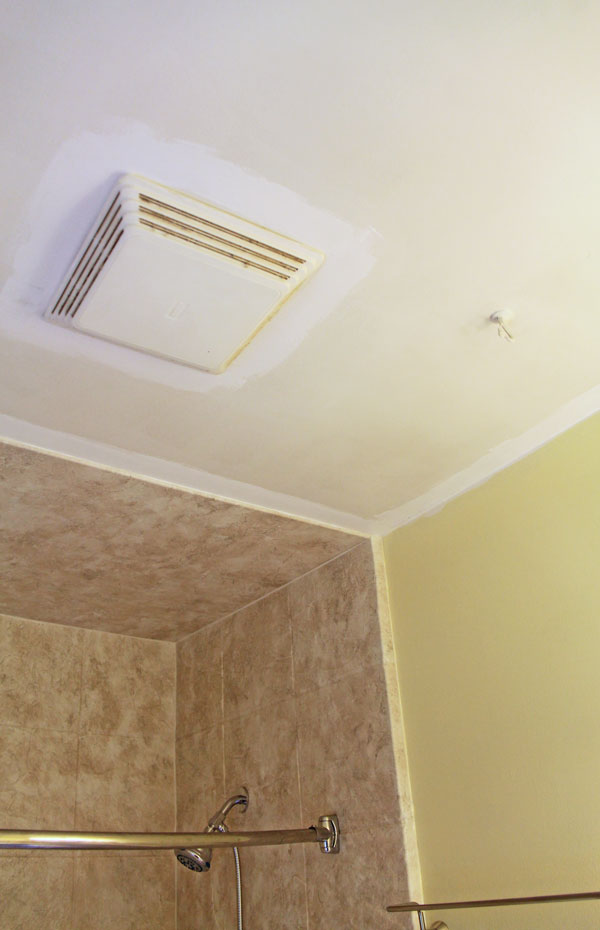 How to Paint a Bathroom Ceiling | www.rappsodyinrooms.com