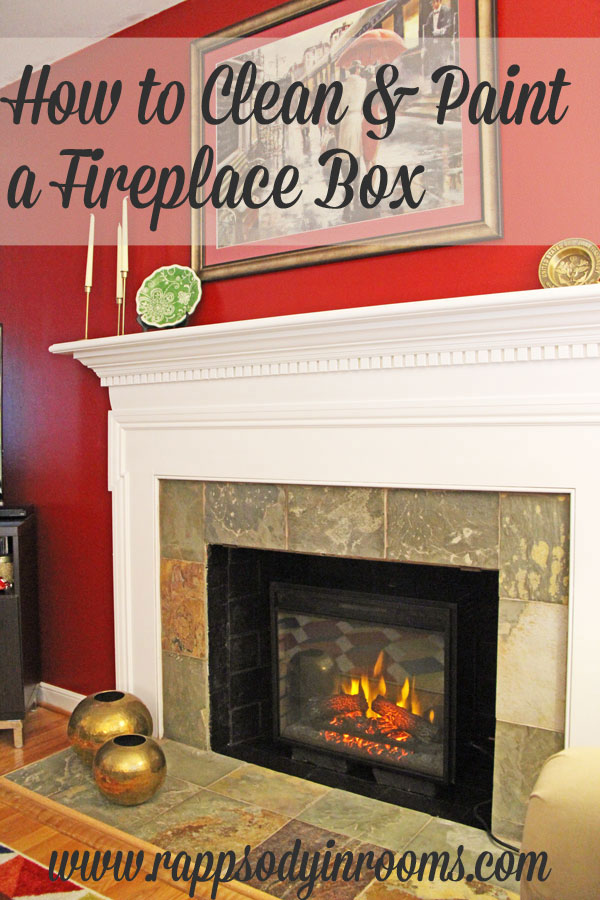 How to Clean and Paint a Fireplace Box | www.rappsodyinrooms.com