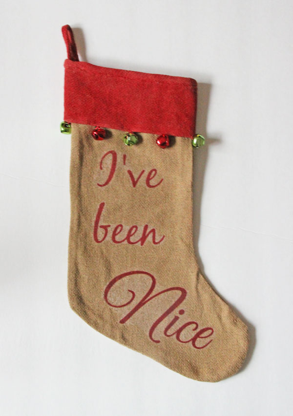 I've Been Naughty and Nice Stocking | www.rhapsodyinrooms.com