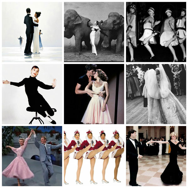 Nine Ladies Dancing Collage | www.rhapsodyinrooms.com