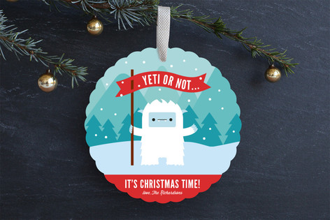 Yeti or Not Ornament Card From Minted | www.rhapsodyinrooms.com