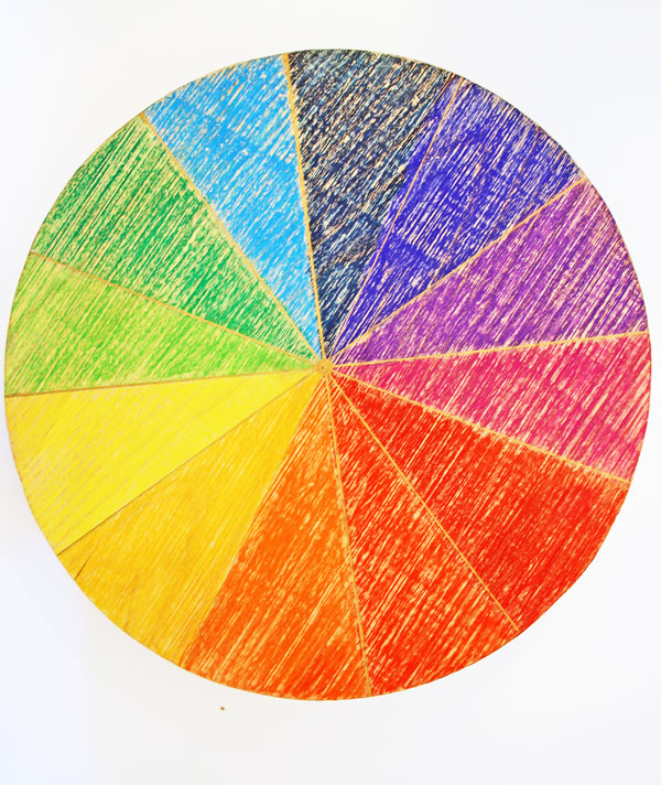 Make a Color Wheel From a Wood Block - Rhapsody in Rooms