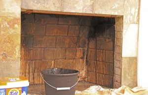 How to Clean and Paint a Fireplace Box | www.rappsodyinrooms.com