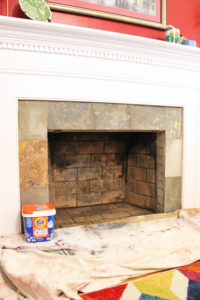 How to Clean and Paint a Fireplace Box | www.rappsodyinrooms.com